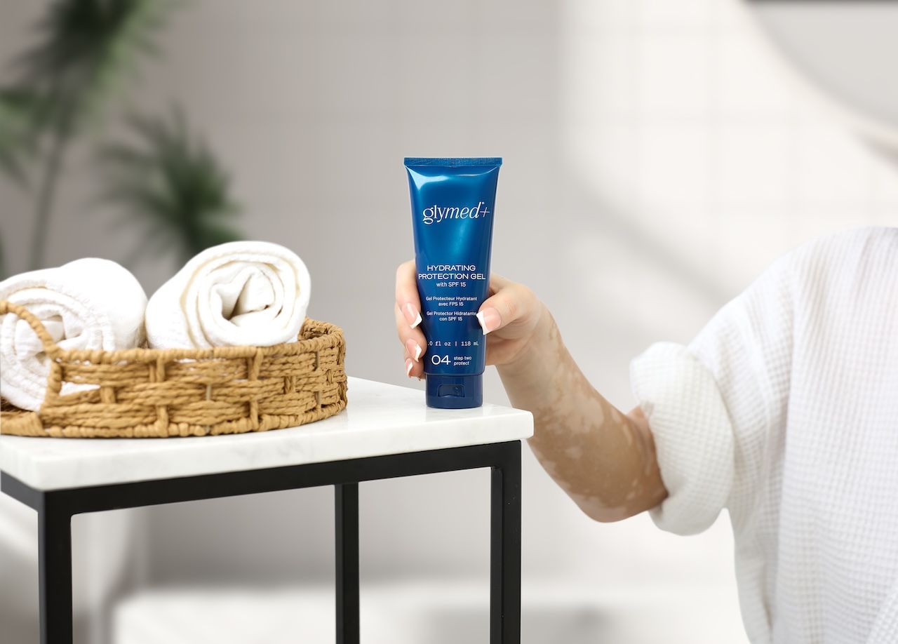 glymed+ hydrating protection gel spf 15 for daily hydration and sun protection for sensitive skin